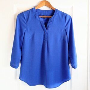 Talbots Petites Periwinkle Blue Tunic Top